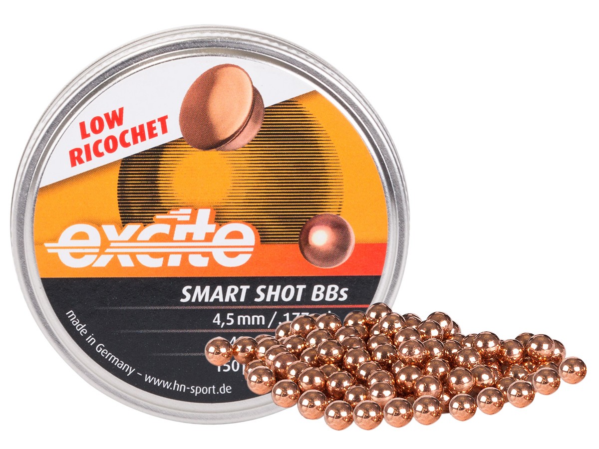 H&N Smart Shot .177 Cal, 7.4 Grains, Copper Plated Lead BBs, 150ct