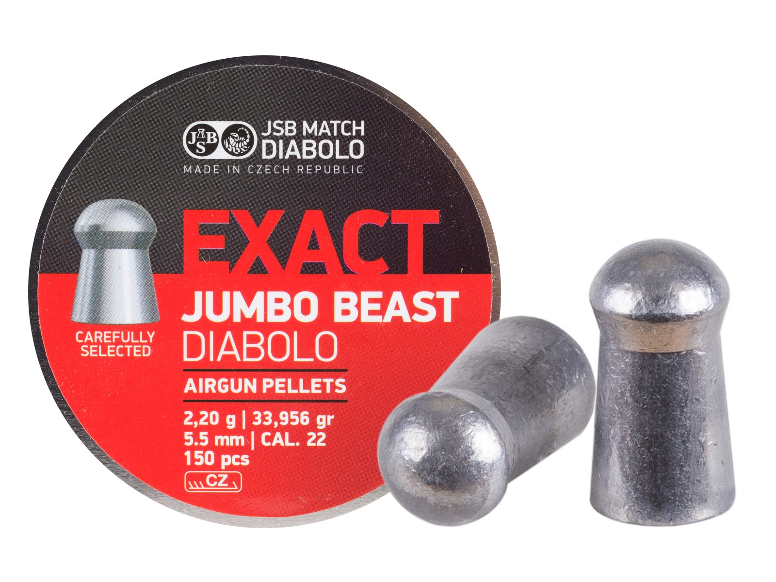 JSB Beast Jumbo, .22 Cal, 34 Grains, Domed, 150ct 0.22