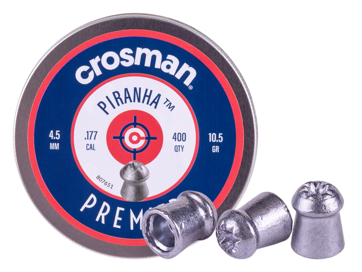 Crosman Premier Piranha .177 Cal, 10.5 Grains, Hollowpoint, 400ct