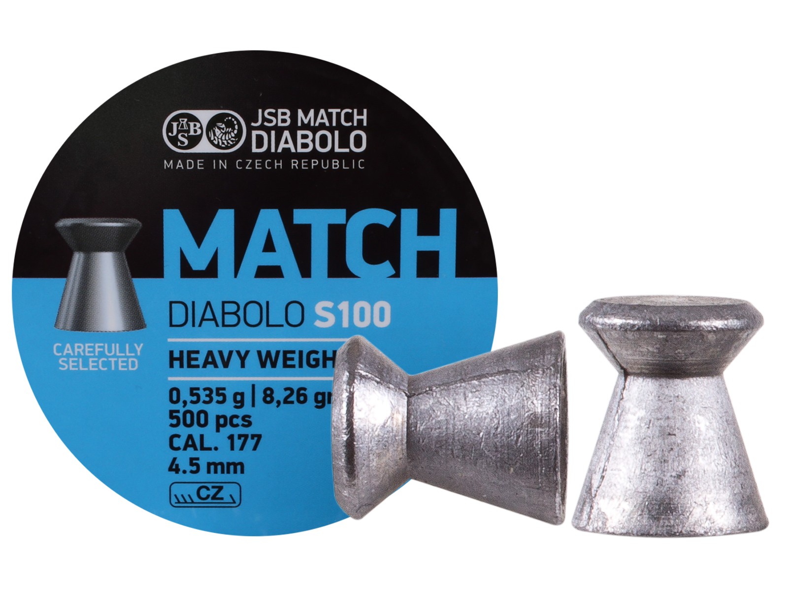 JSB Blue Match Heavy Weight  .177 Cal, 8.26 Grains, Wadcutter, 500ct 0.177