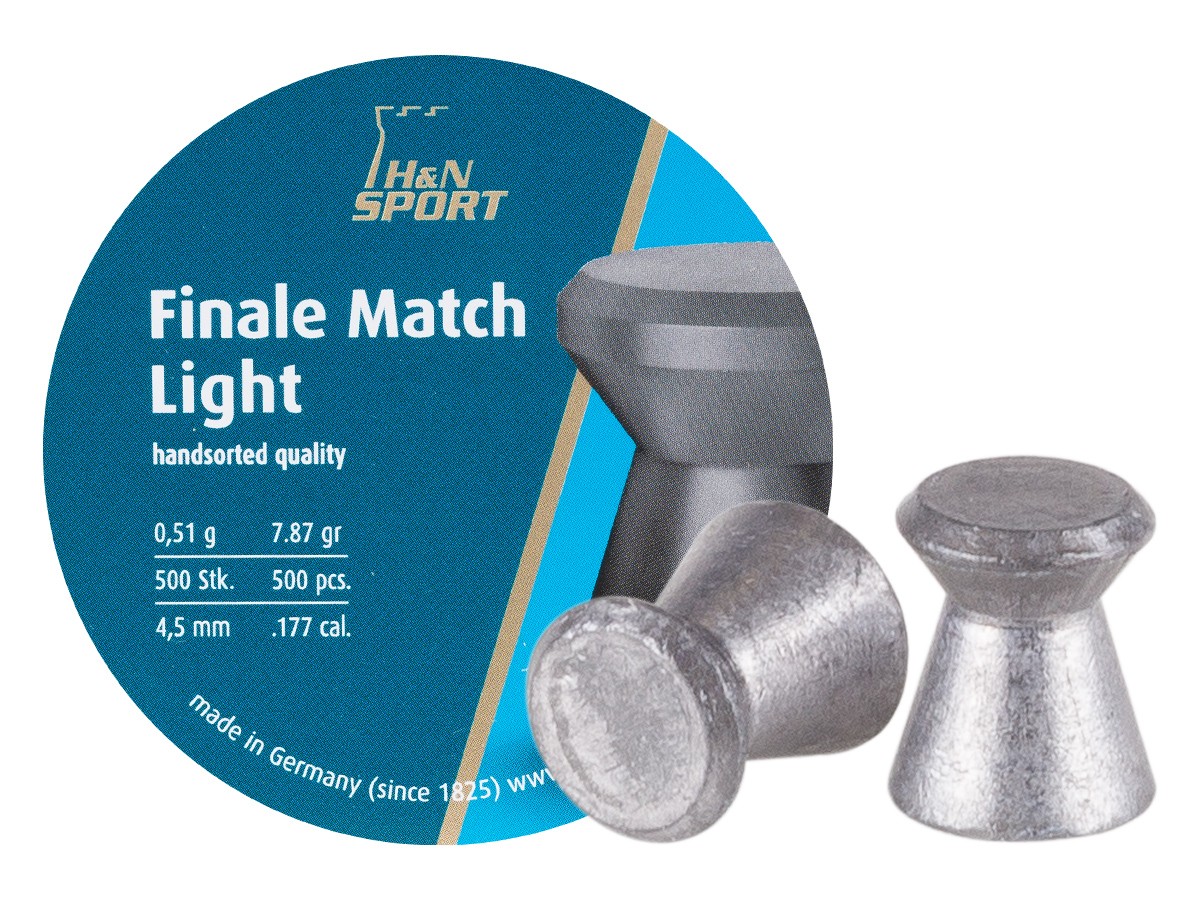 H&N Finale Match Light .177 Cal, 7.87 Grains, 4.50mm, Wadcutter, 500ct