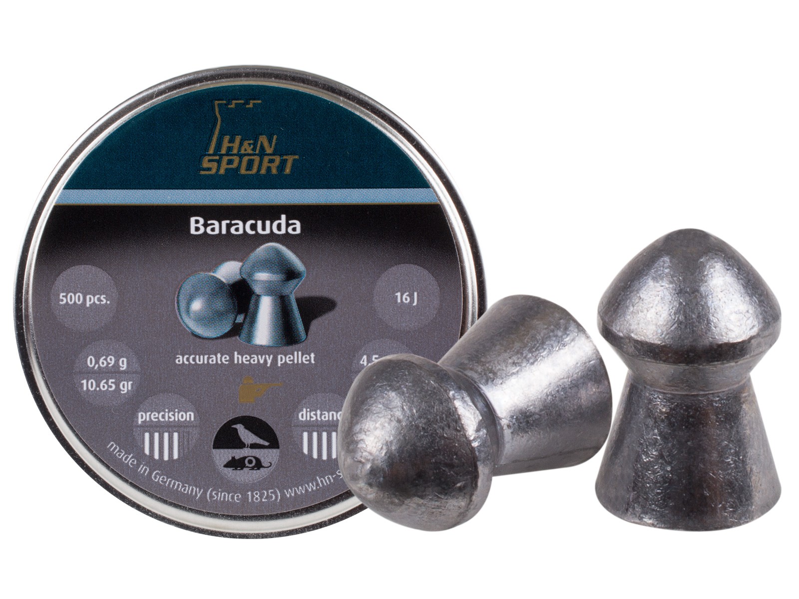 H&N Baracuda .177 Cal, 10.65 Grains, Round Nose, 200ct