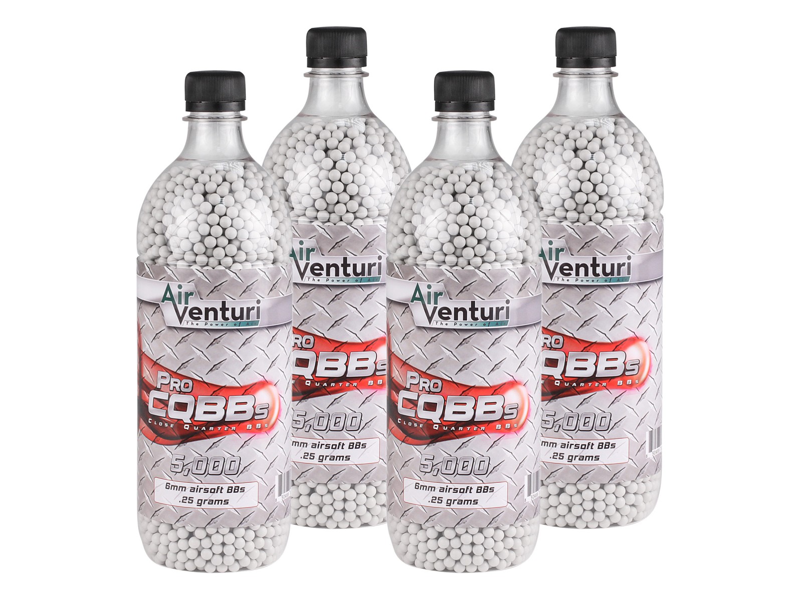 Air Venturi Pro CQBBs 6mm airsoft BBs, 0.25g, 20,000 rds, white 6mm