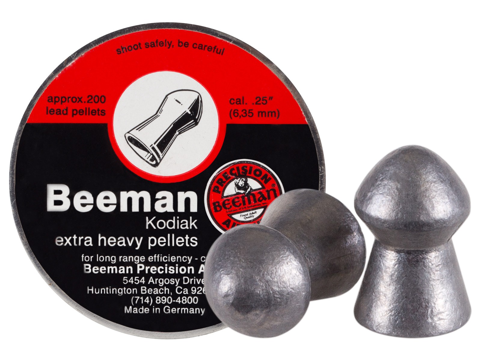 Beeman Kodiak Extra Heavy .25 Cal, 31.02 Grains, Round Nose, 200ct