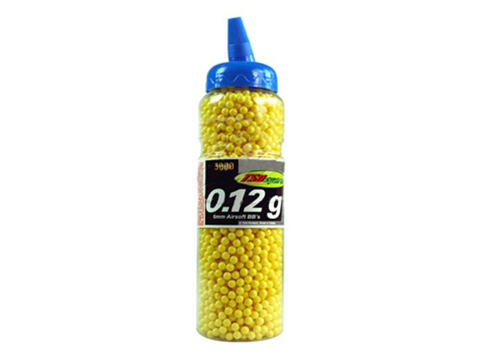 TSD Sports 6mm plastic airsoft BBs, 0.12g, 3000 rds, yellow