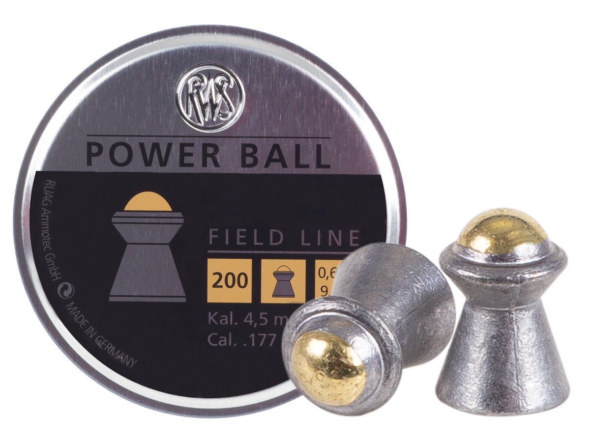 RWS Power Ball Field Line .177 Cal, 9.4 Grains, 200ct 0.177