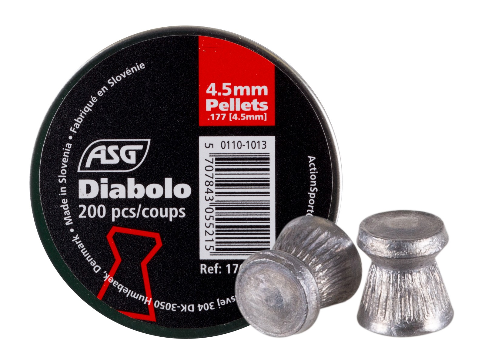 ASG Diabolo .177 Cal, 7.25 Grains, Flat Nose, 200ct 0.177