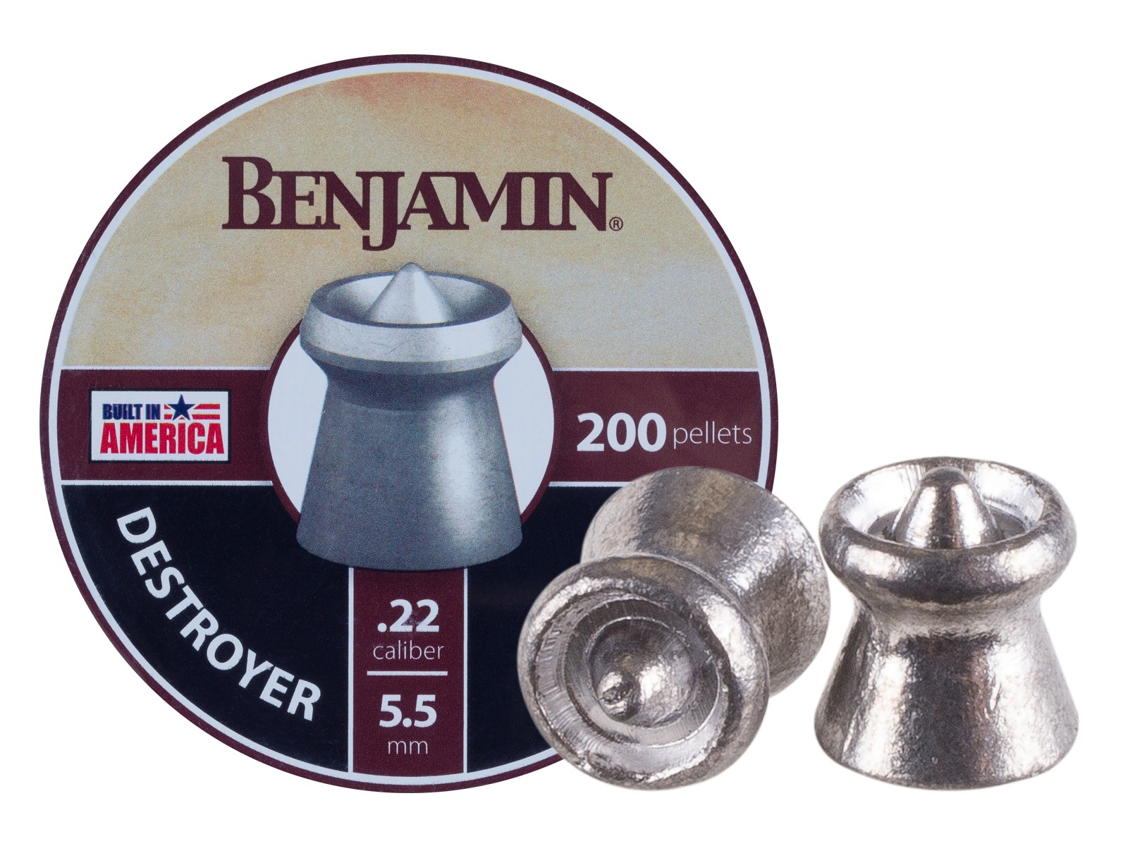 Benjamin Destroyer .22 Cal, 14.3 Grains, Pointed Expanding, 200ct