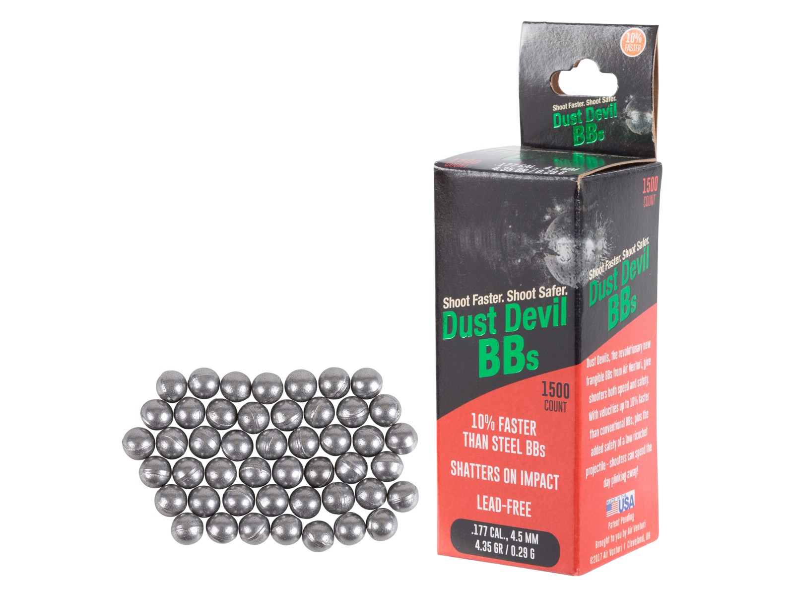 Air Venturi Dust Devil Mk2 Frangible BBs, 1,500 ct.