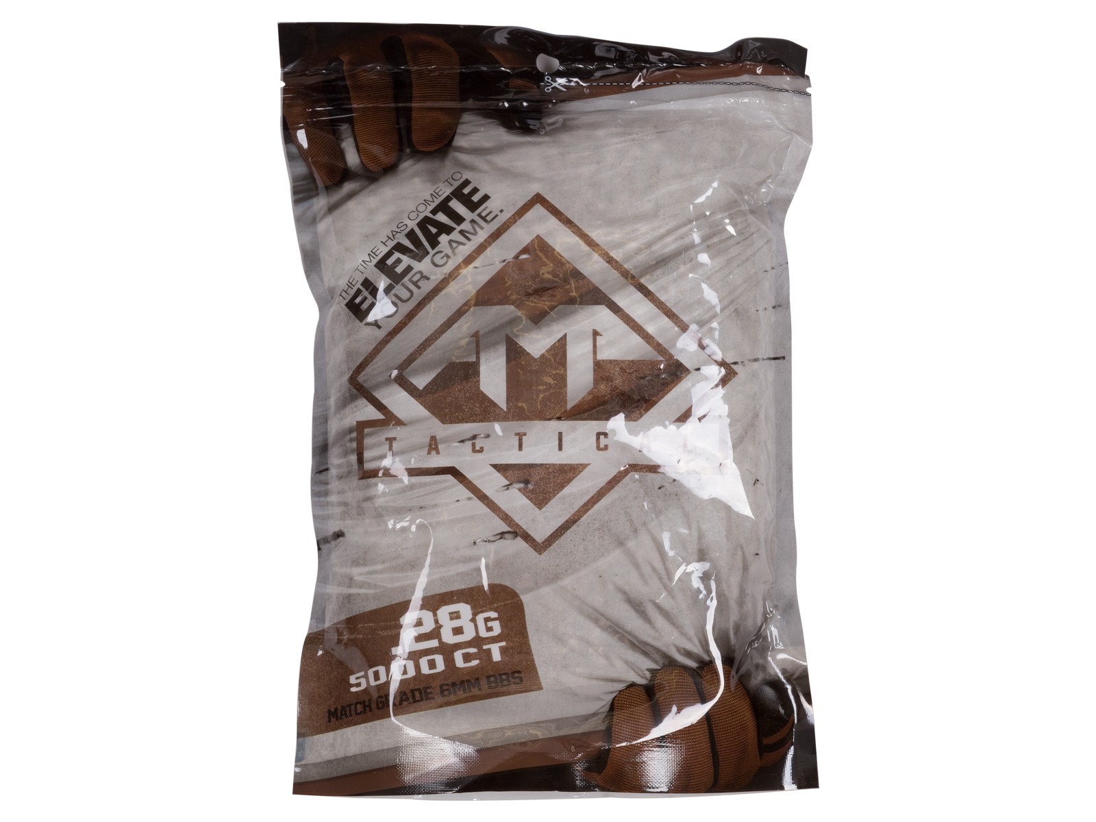 AMP Tactical Airsoft .28g White BBs, 5000ct Bag 6mm