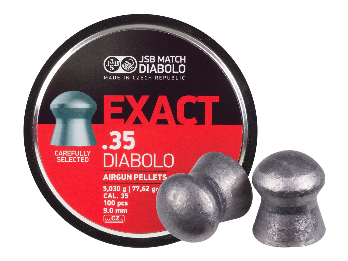 JSB Match Diabolo Exact, .35 Cal, 77.62 Grains, Domed, 100ct