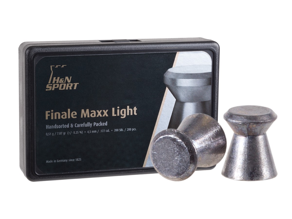 H&N Finale Maxx Light .177 cal, 7.87 Grains, 4.49mm, Wadcutter, 200ct