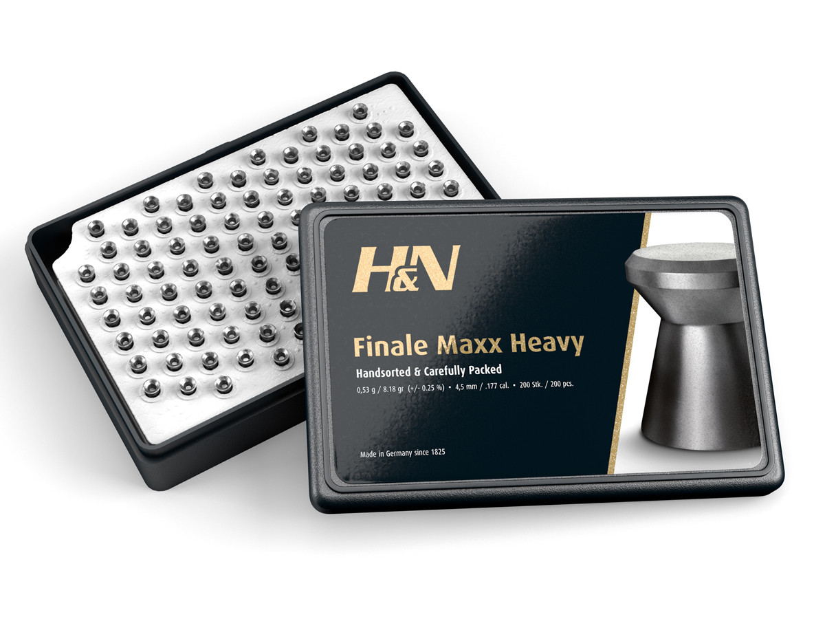 H&N Finale Maxx Heavy .177 cal, 8.18 Grains, 4.49mm, Wadcutter, 200ct