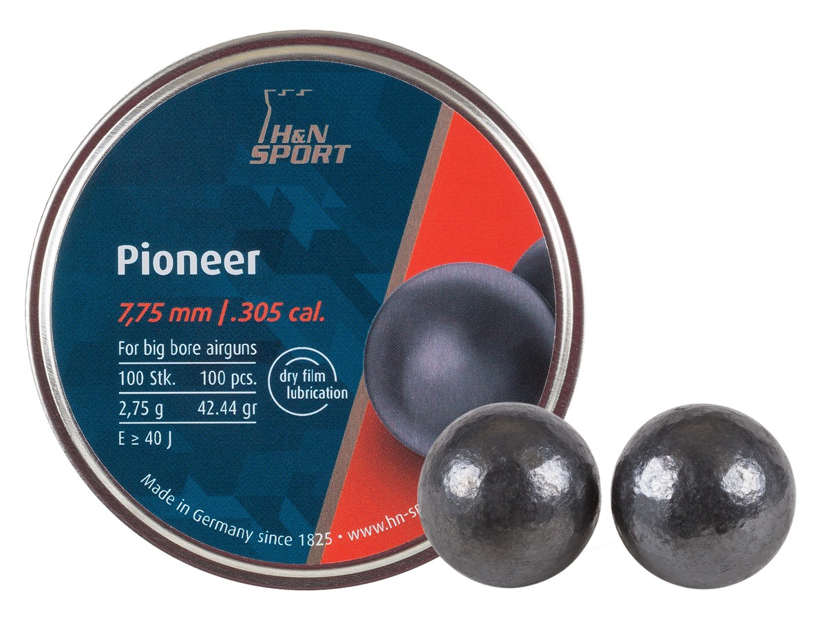 H&N Pioneer .305, 42.44 Grains, Round Ball, 100ct 0.305
