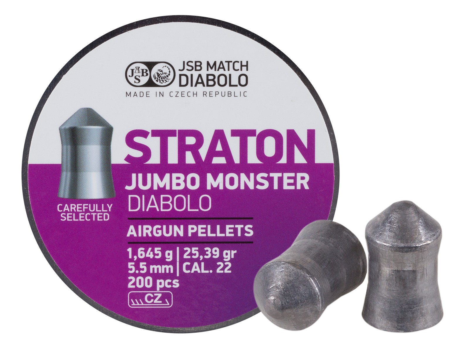 JSB Diabolo Jumbo Straton Monster, .22-Cal, 25.39gr, 200 ct