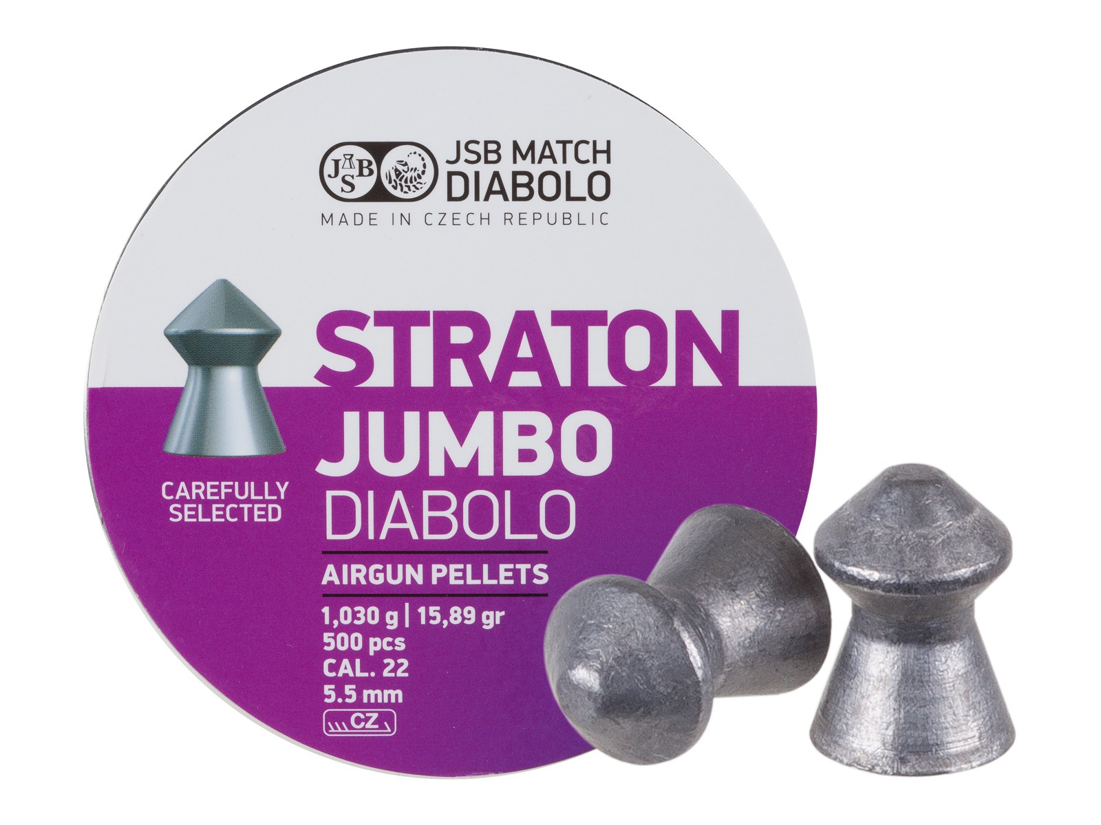 UPC 894421000738 product image for JSB Diabolo Jumbo Straton .22, 15.89gr, Pointed 500 ct 0.22 | upcitemdb.com