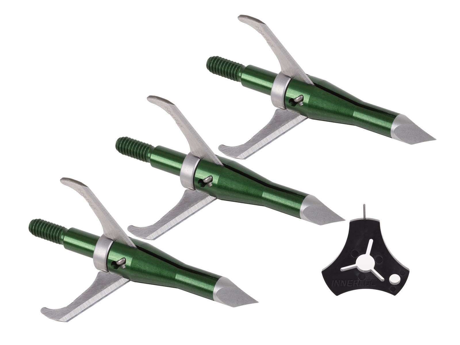 New Innerloc EXP 3 Blade Expandable Broadhead 100 Grain Stainless Blades 