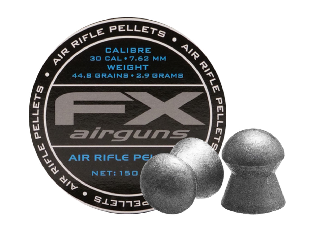 FX Air Rifle Pellets .30 Cal, 44.8 Grains, Domed, 150ct. 0.30