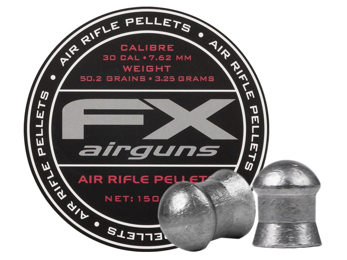 FX Air Rifle Pellets .30 Cal, 50.2 Grains, Domed, 150ct. 0.30