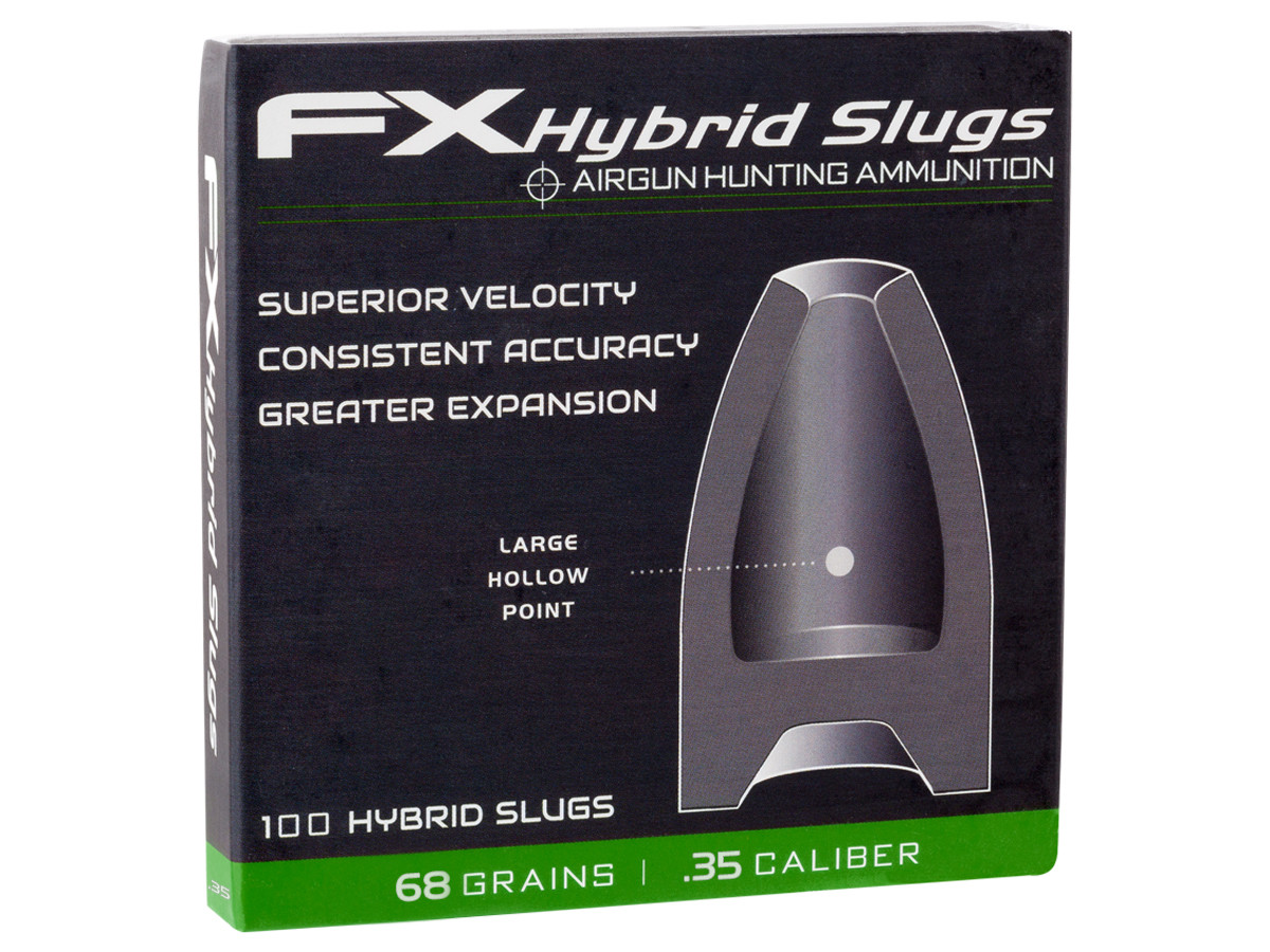 FX Hybrid Slug, .35 Cal, 68 Grains, Hollowpoint, 100ct 0.357