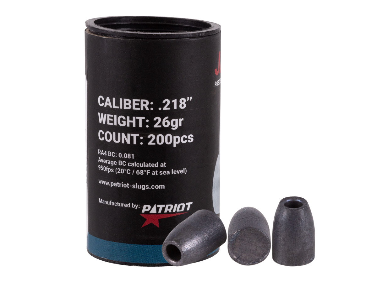 Patriot Javelin Slug, .218 Cal., 26 Grains, Hollowpoint, 200ct 0.22