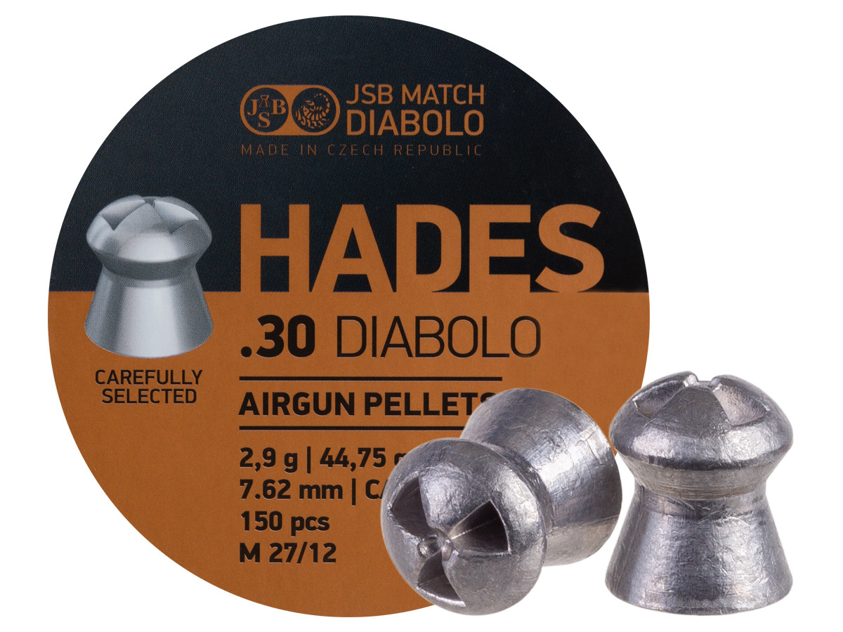 JSB Match Diabolo Hades, .30 Cal, 44.75gr, Hollowpoint, 150 Ct 0.30