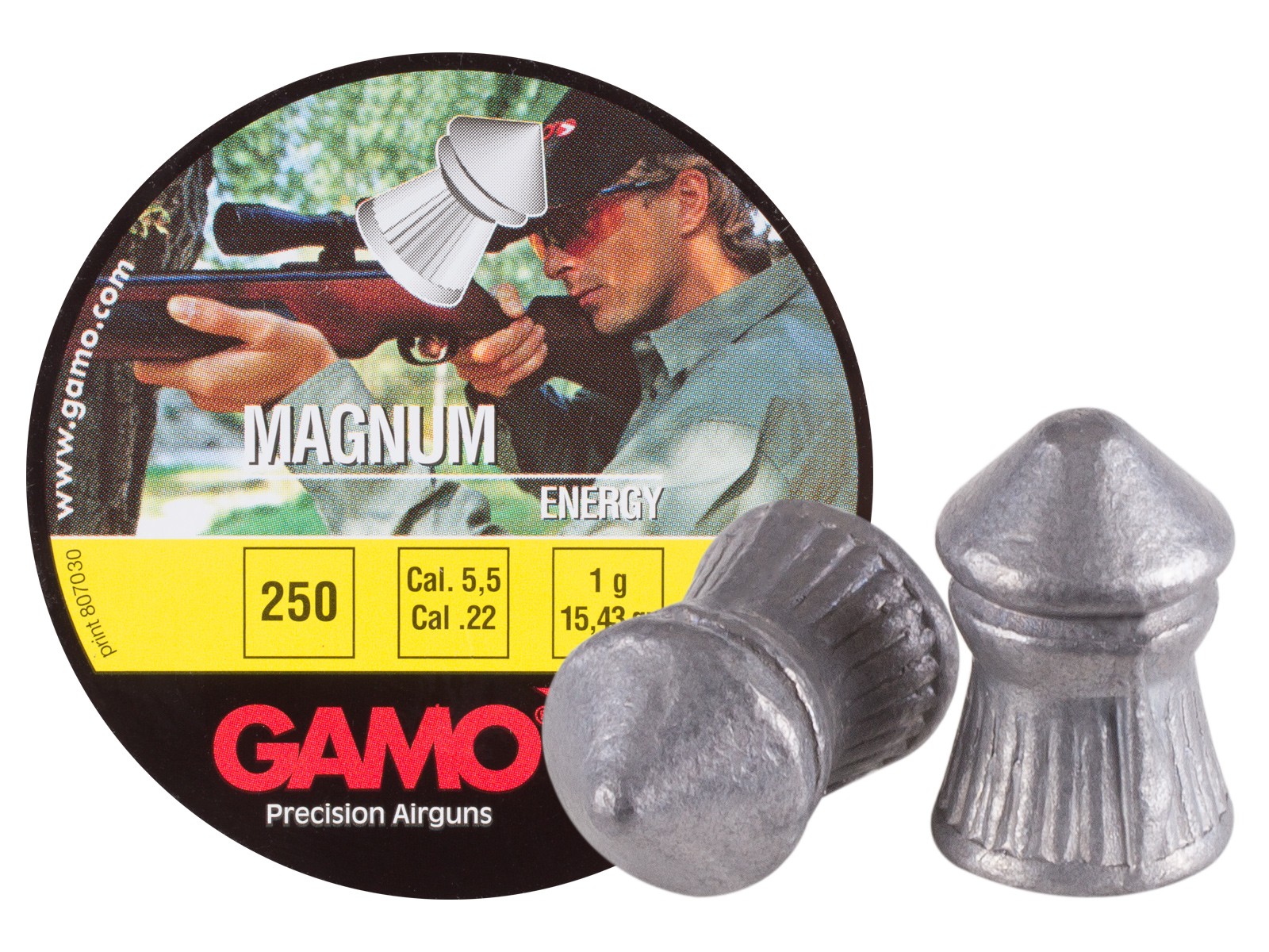 Gamo Magnum .22 Cal, 15.43 Grains, Pointed, 250ct 0.22