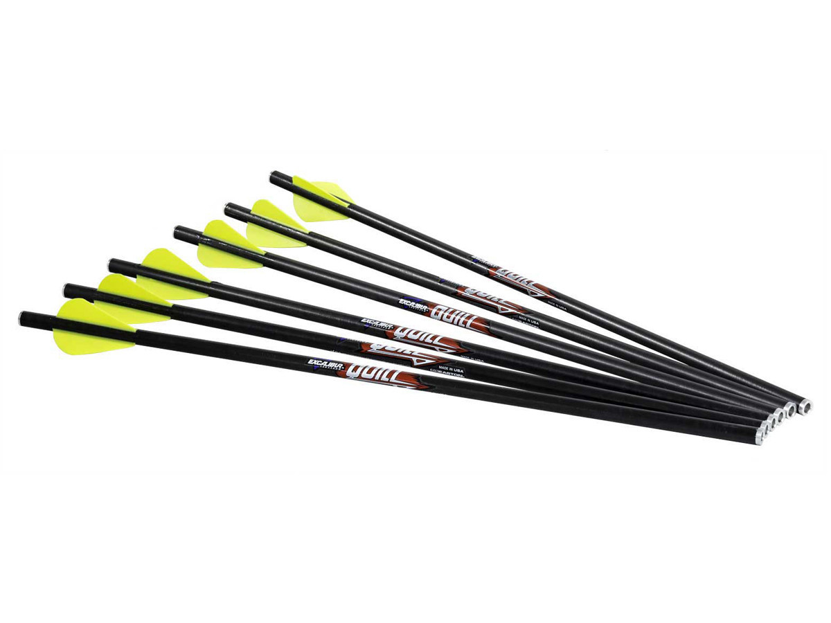 Excalibur Quill 16.5" Carbon Arrows, 6 Pack
