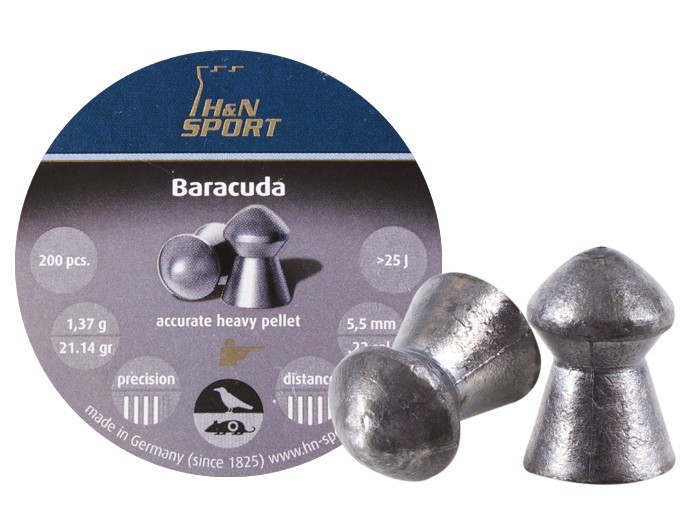 H&N Baracuda .22 Cal, 21.14 Grains, Round Nose, 200ct 0.22
