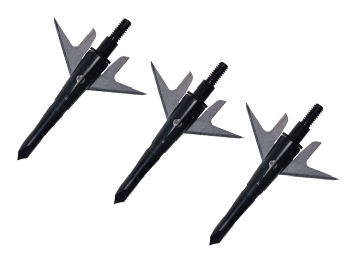 Swhacker Hybrid 4 Blade 100 Grain, Bleeder Blade Broadhead, 3 Pack