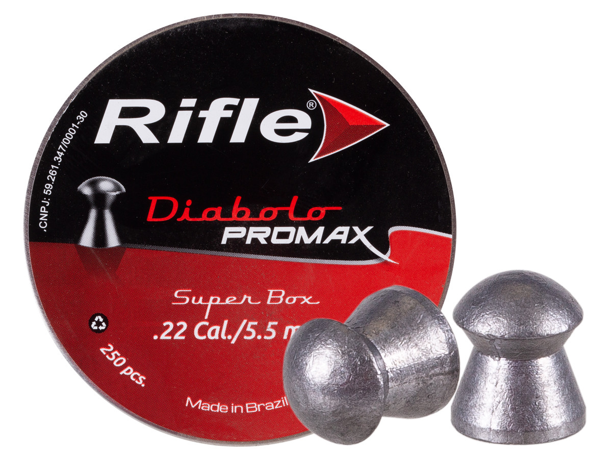 Rifle PROMAX Pellets, .22cal, 14.5gr, Round Nose, 250ct