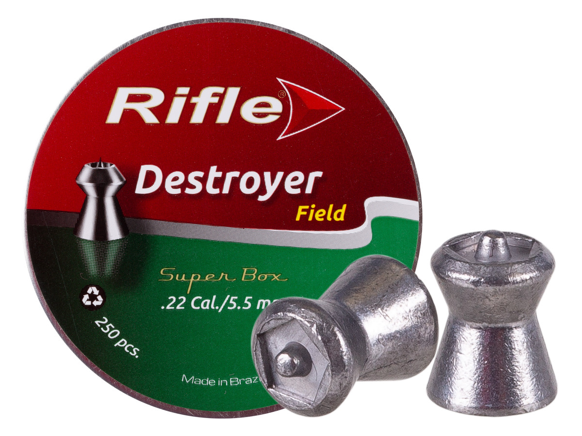 Rifle Sport & Field Destroyer Pellets, .22cal, 16.66gr, Pointed, 250ct