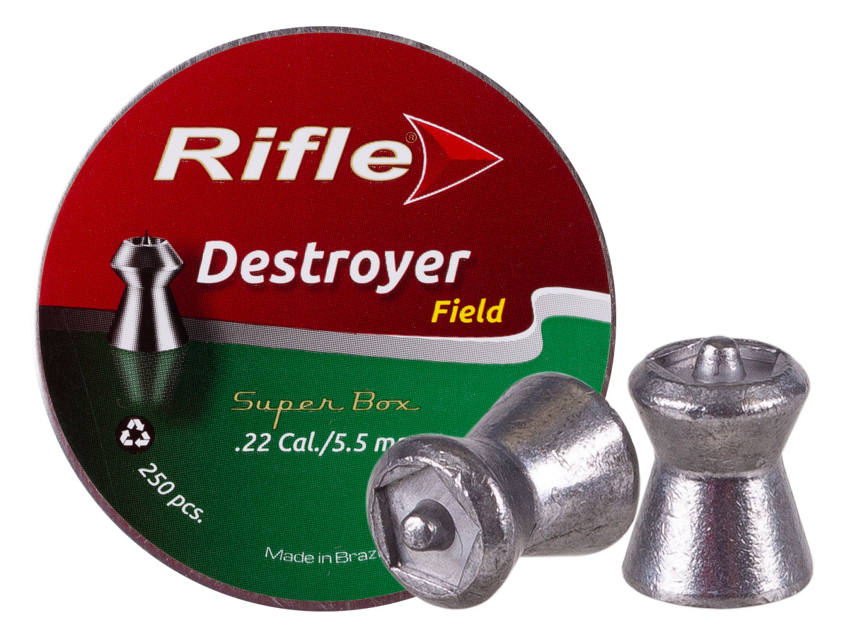 Rifle Sport & Field Destroyer Pellets, .22cal, 16.66gr, Pointed, 250ct 0.22