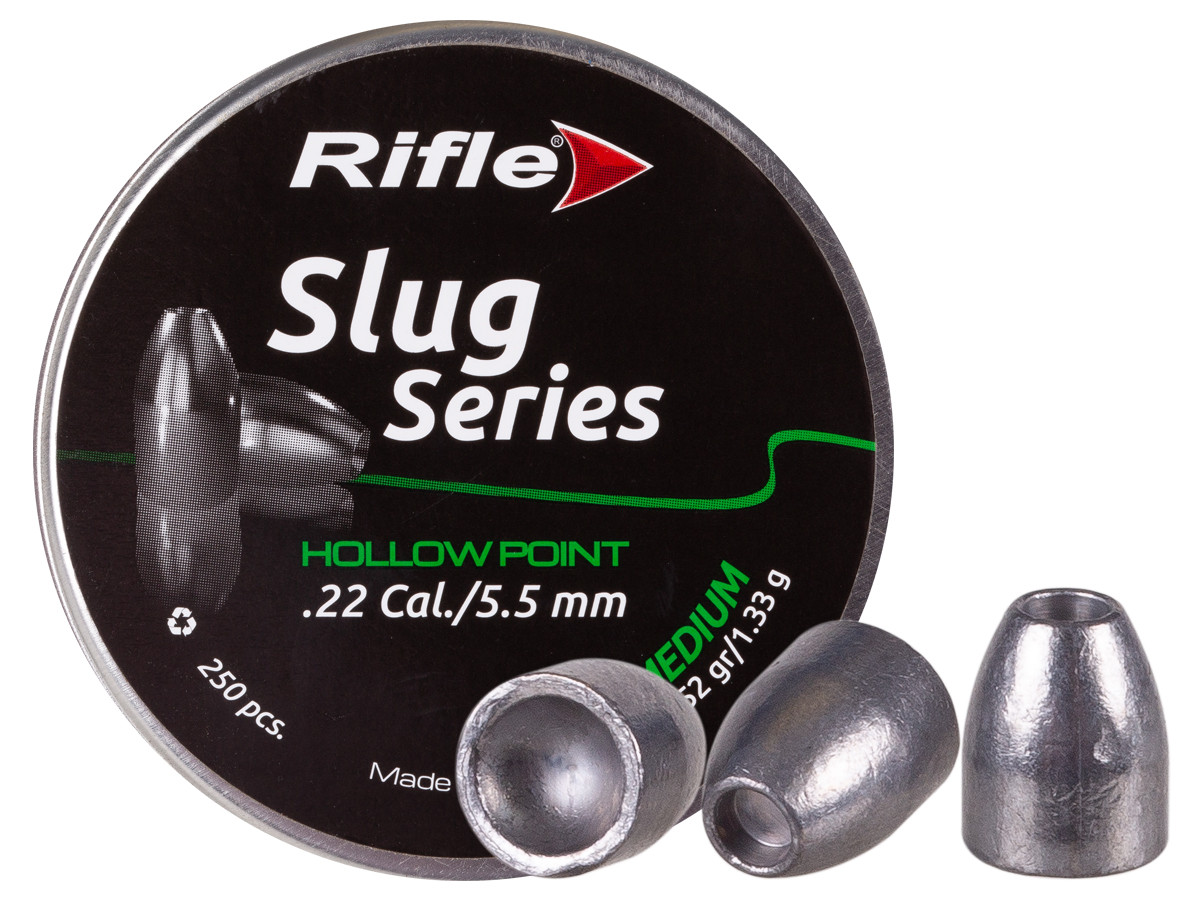 Rifle Slug Series, .22cal, Medium, 20.52gr, Hollowpoint, 250ct
