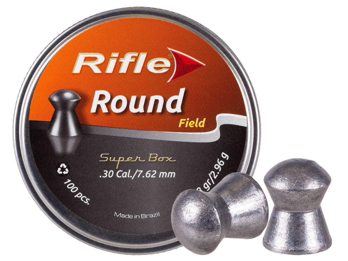 Rifle Premium Pellets, .30cal, 45.68gr, Round Nose, 100ct 0.30