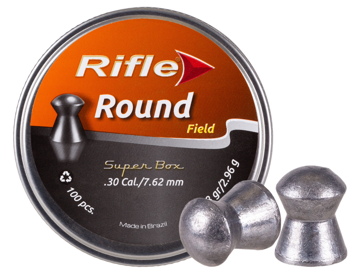 Rifle Premium Pellets, .30cal, 45.68gr, Round Nose, 100ct