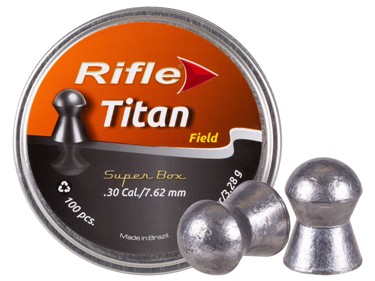 Rifle Premium TITAN Pellets, .30cal, 50.61gr, Round Nose, 100ct