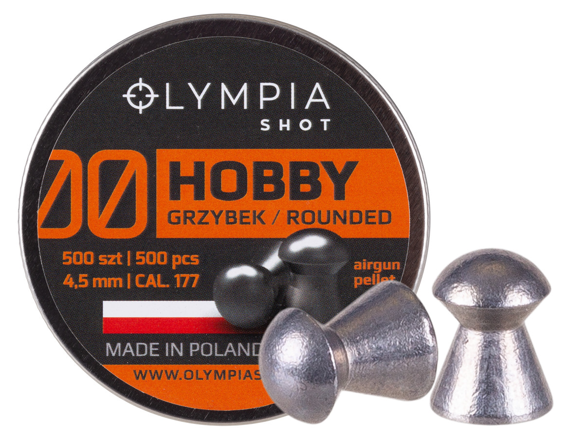 Olympia Shot Hobby Pellets, .177cal, 7.87gr, Round Nose, 500ct