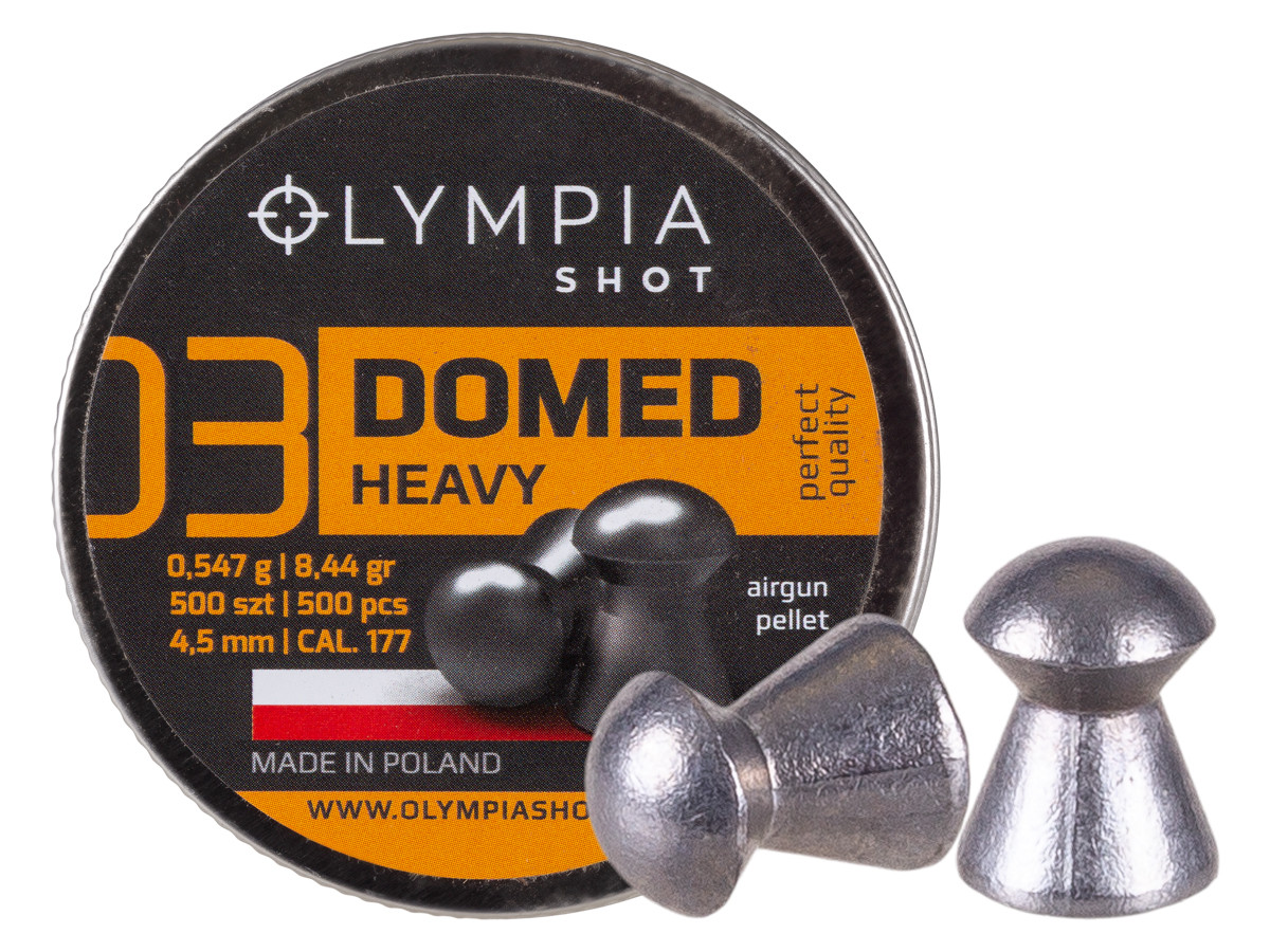 Olympia Shot Domed Pellets, .177cal, Heavy, 8.44gr, 500ct 0.177