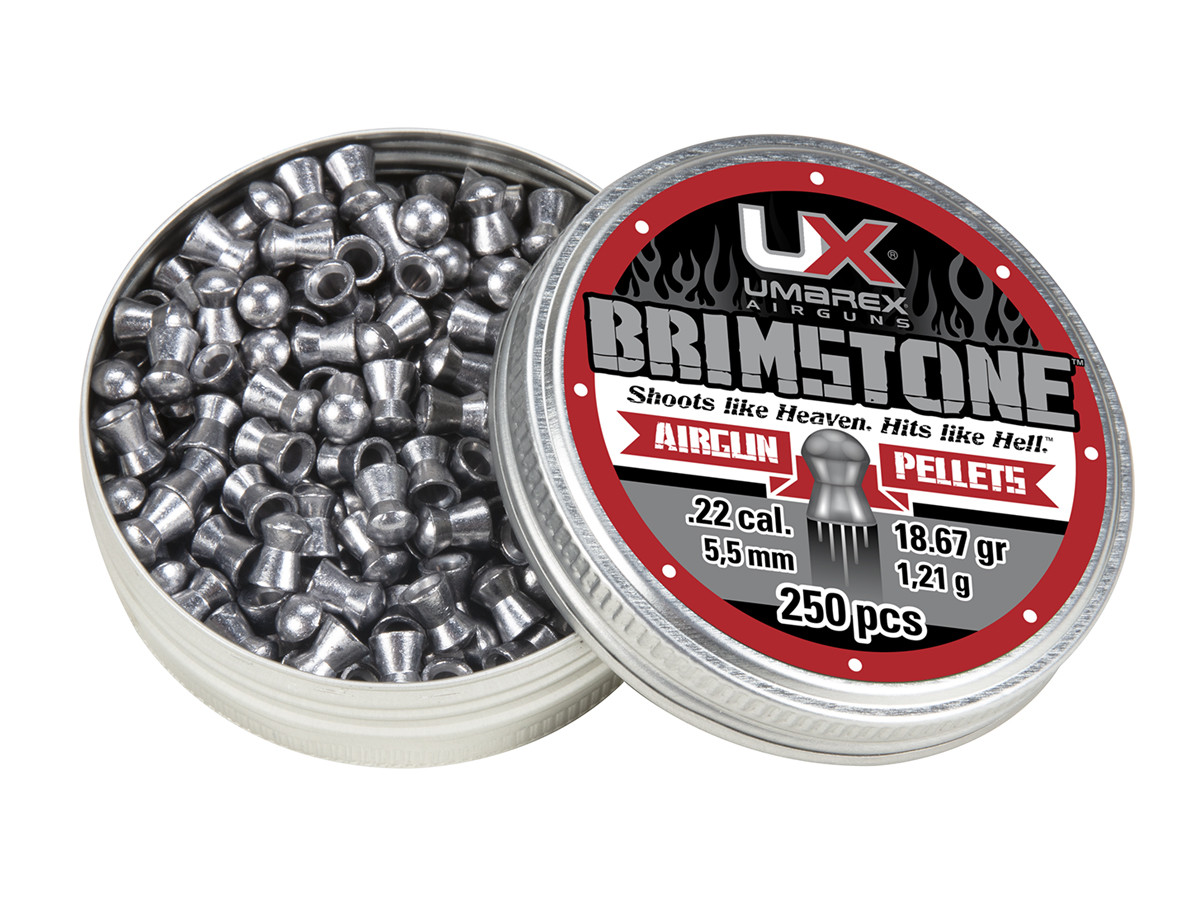 Umarex Brimstone Pellets, .22 Cal, 18.67 Grains, Domed, 250ct