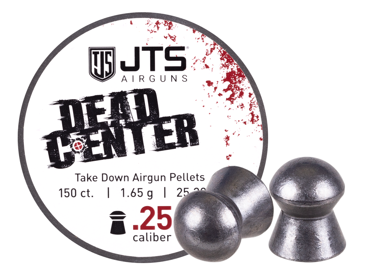 JTS Dead Center Precision .25 Cal, 25.3 Grains, Domed, 150ct