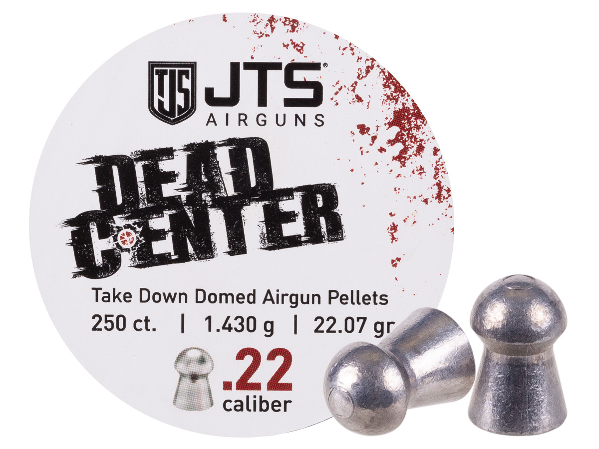 JTS Dead Center Precision .22 Cal, 22.07 Grain, Domed, 250ct