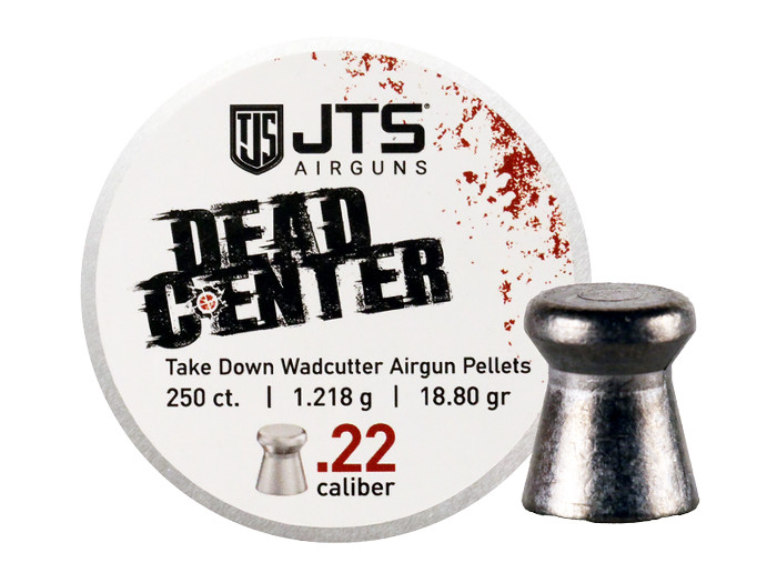 JTS Dead Center Precision .22 Cal, 18.80 Grain, Wadcutter, 250ct