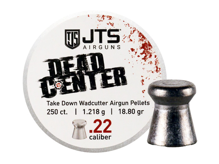 JTS Dead Center Precision .22 Cal, 18.80 Grain, Wadcutter, 250ct 0.22