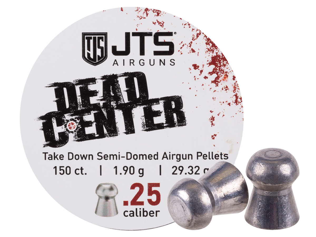 JTS Dead Center Precision .25 Cal, 29.32 Grain, Semi-Domed, 150ct
