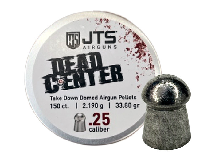 JTS Dead Center Precision .25 Cal, 33.80 Grain, Domed, 150ct