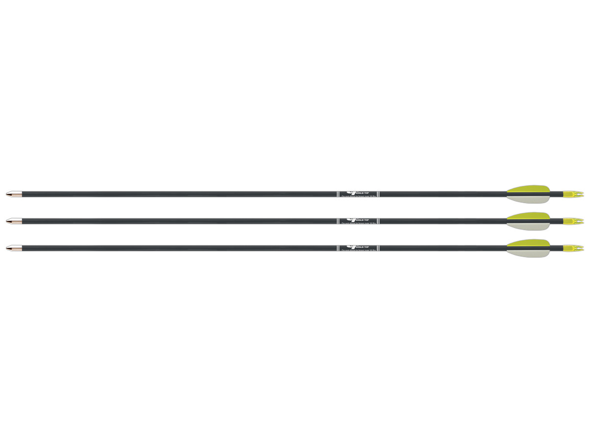 Gold Tip Fiberglass Youth 29.5 Arrows, Black, 3 Pack