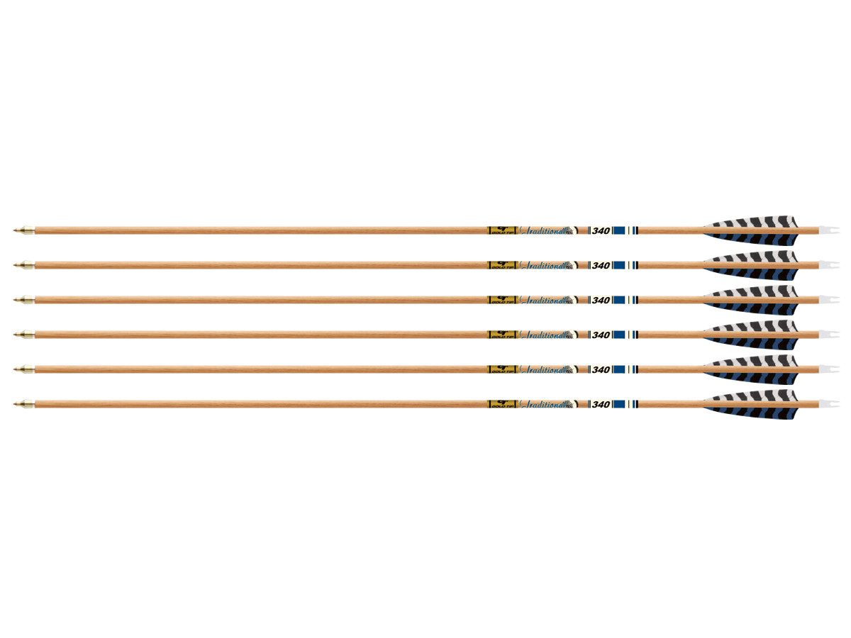 Gold Tip Traditional Classic XT 340 Spine Arrows, 6 Pack