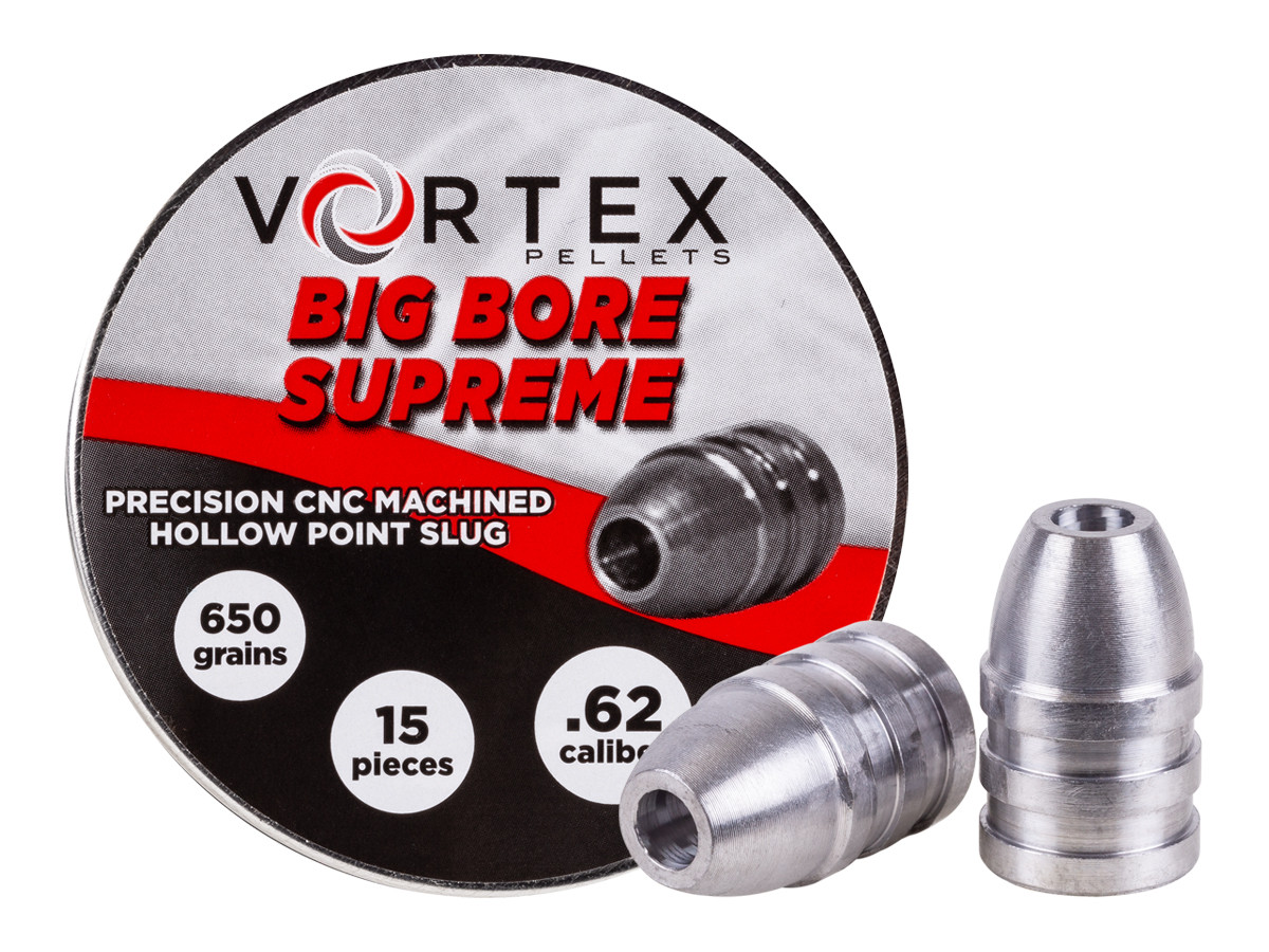 Hatsan Vortex Big Bore Supreme Slugs .62 Cal, 650gr, Hollowpoint, 30ct 0.62