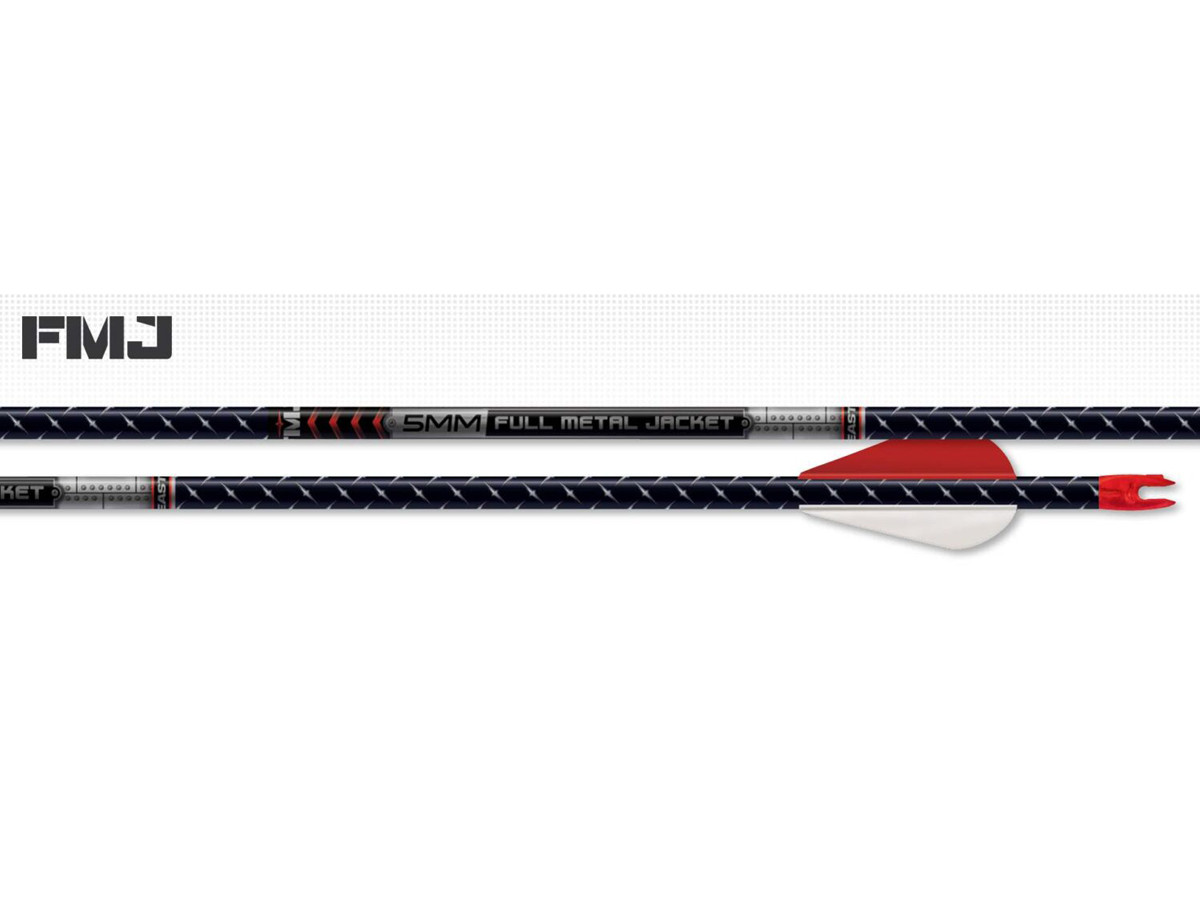 Easton Full Metal Jacket 5mm 250 Spine Arrows, 6 Pack